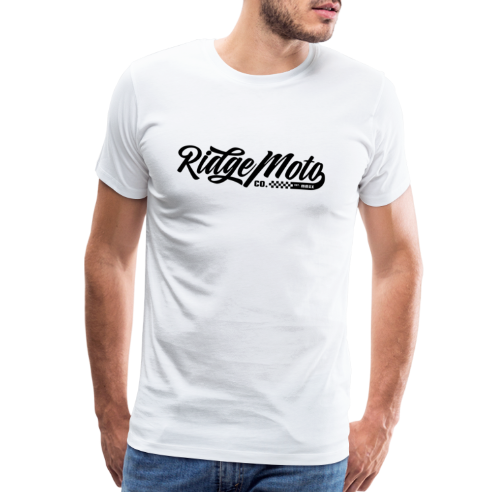 "RM Cursive" T-Shirt - Light - white