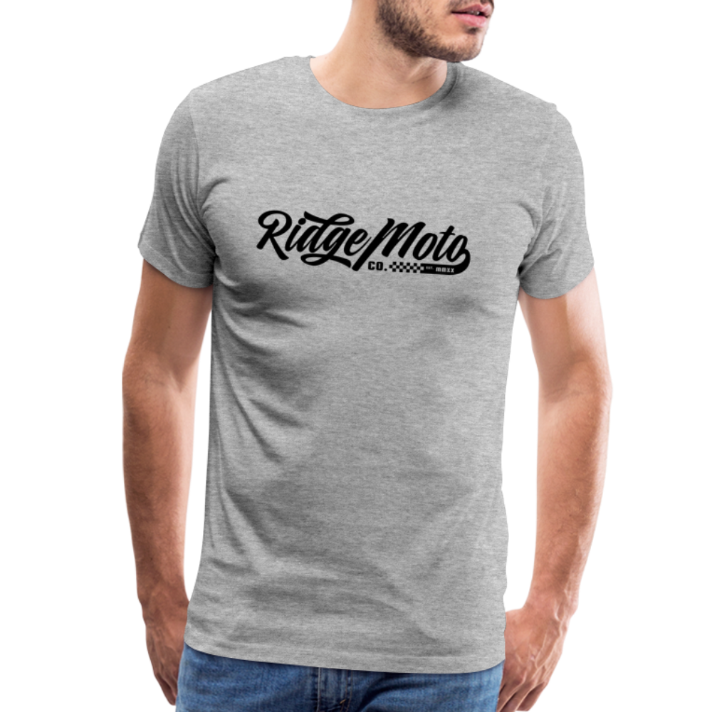 "RM Cursive" T-Shirt - Light - heather gray