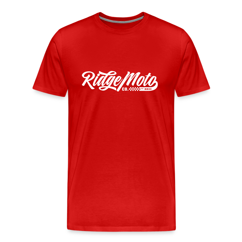 "RM Cursive" T-Shirt - Dark - red