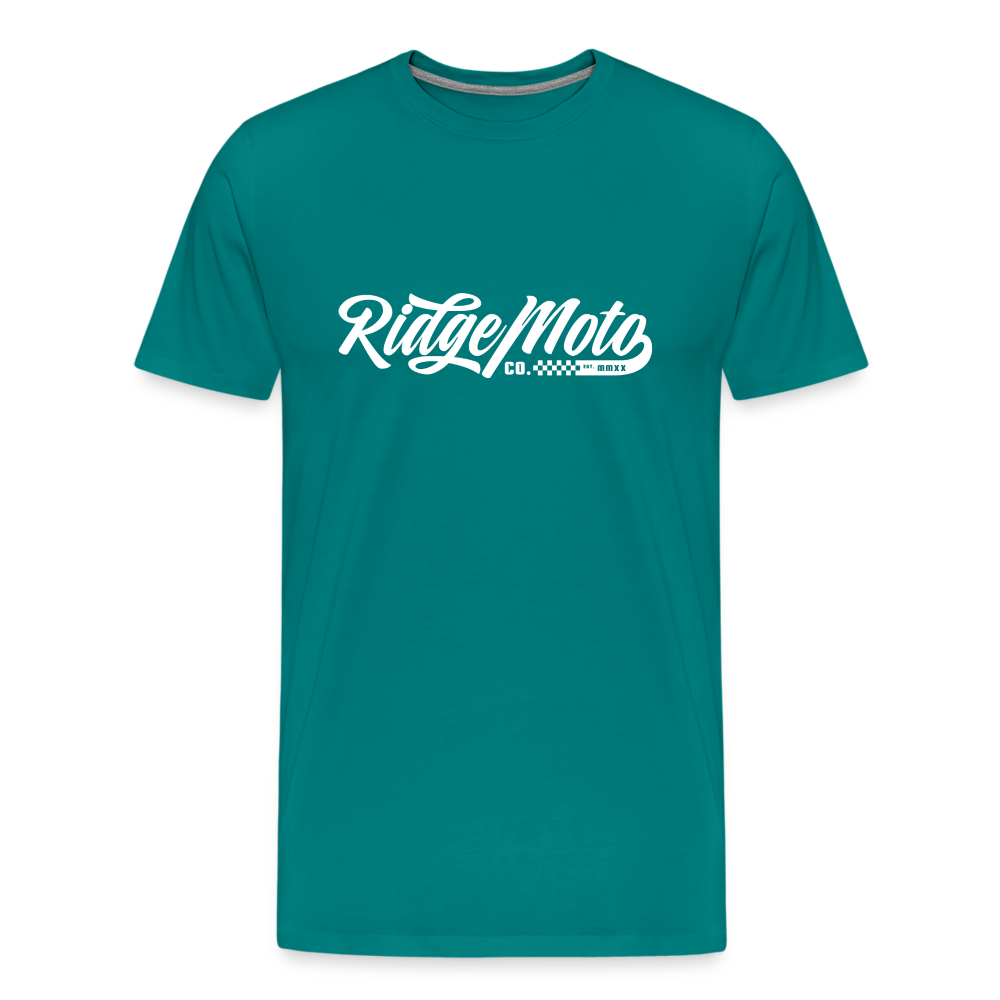 "RM Cursive" T-Shirt - Dark - teal