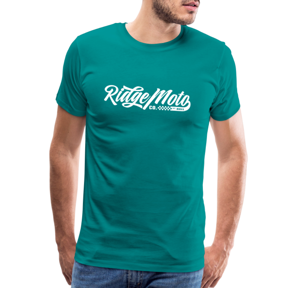 "RM Cursive" T-Shirt - Dark - teal