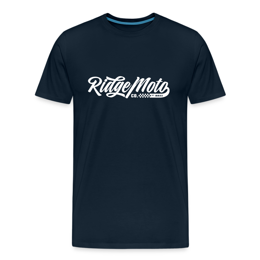 "RM Cursive" T-Shirt - Dark - deep navy