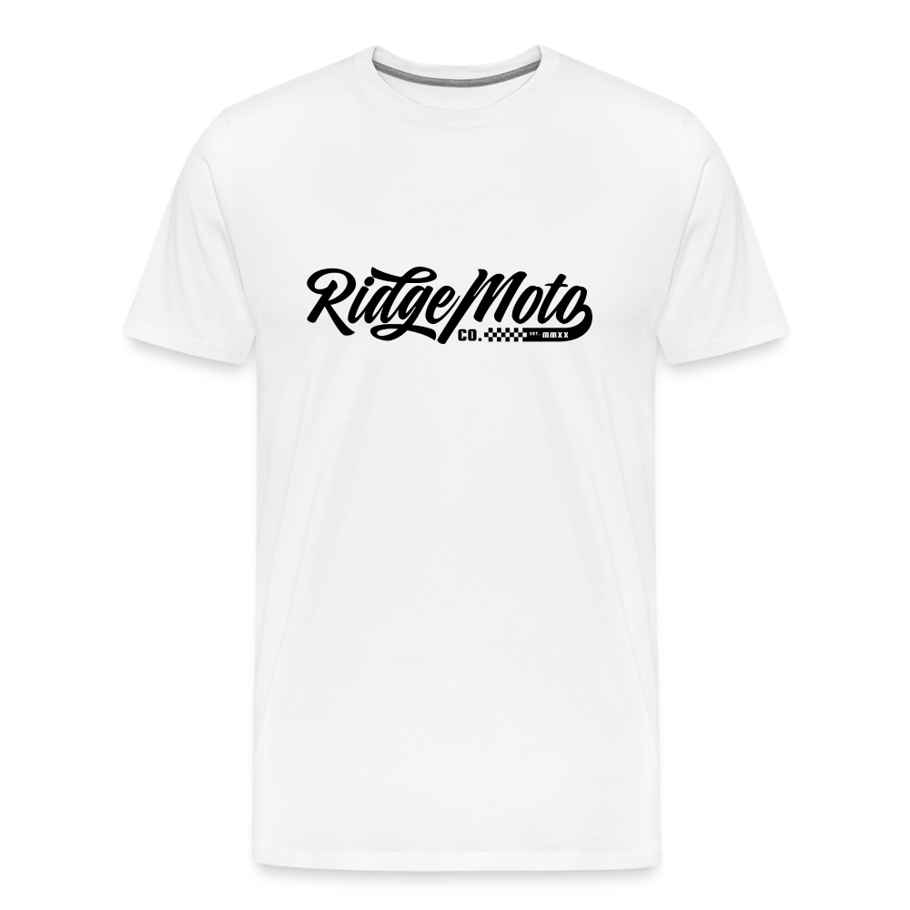 "RM Cursive" T-Shirt - Light - white