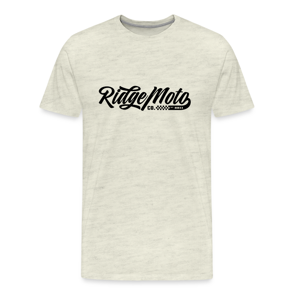 "RM Cursive" T-Shirt - Light - heather oatmeal