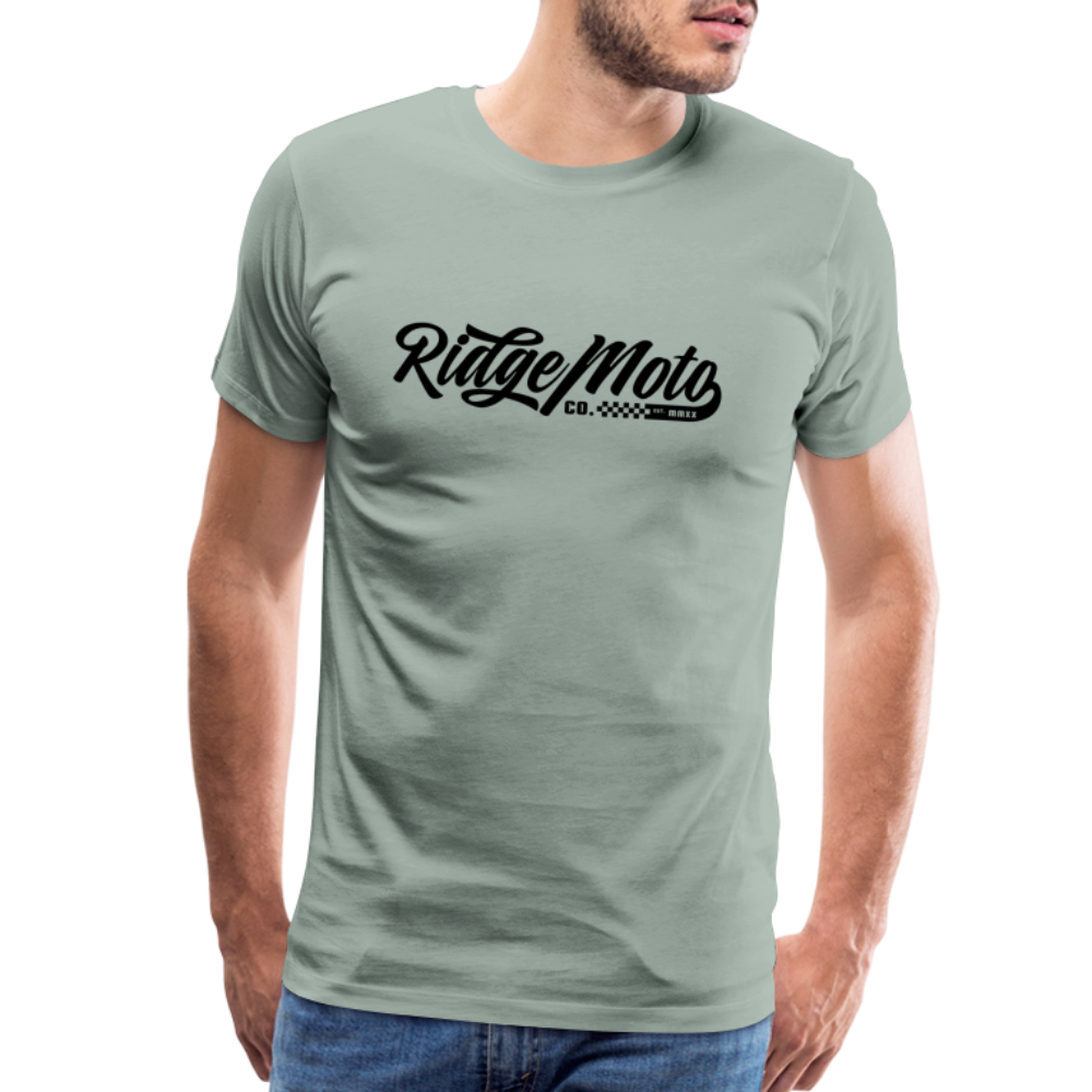 "RM Cursive" T-Shirt - Light - steel green