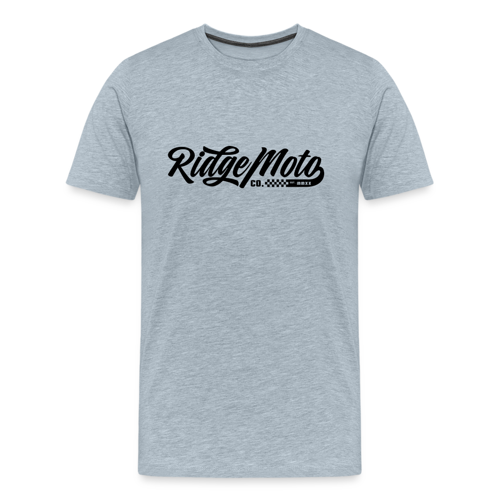 "RM Cursive" T-Shirt - Light - heather ice blue