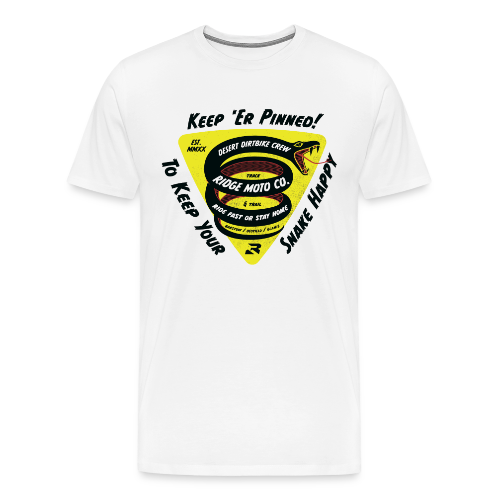 "Keep 'Er Pinned" T-Shirt - Light - white