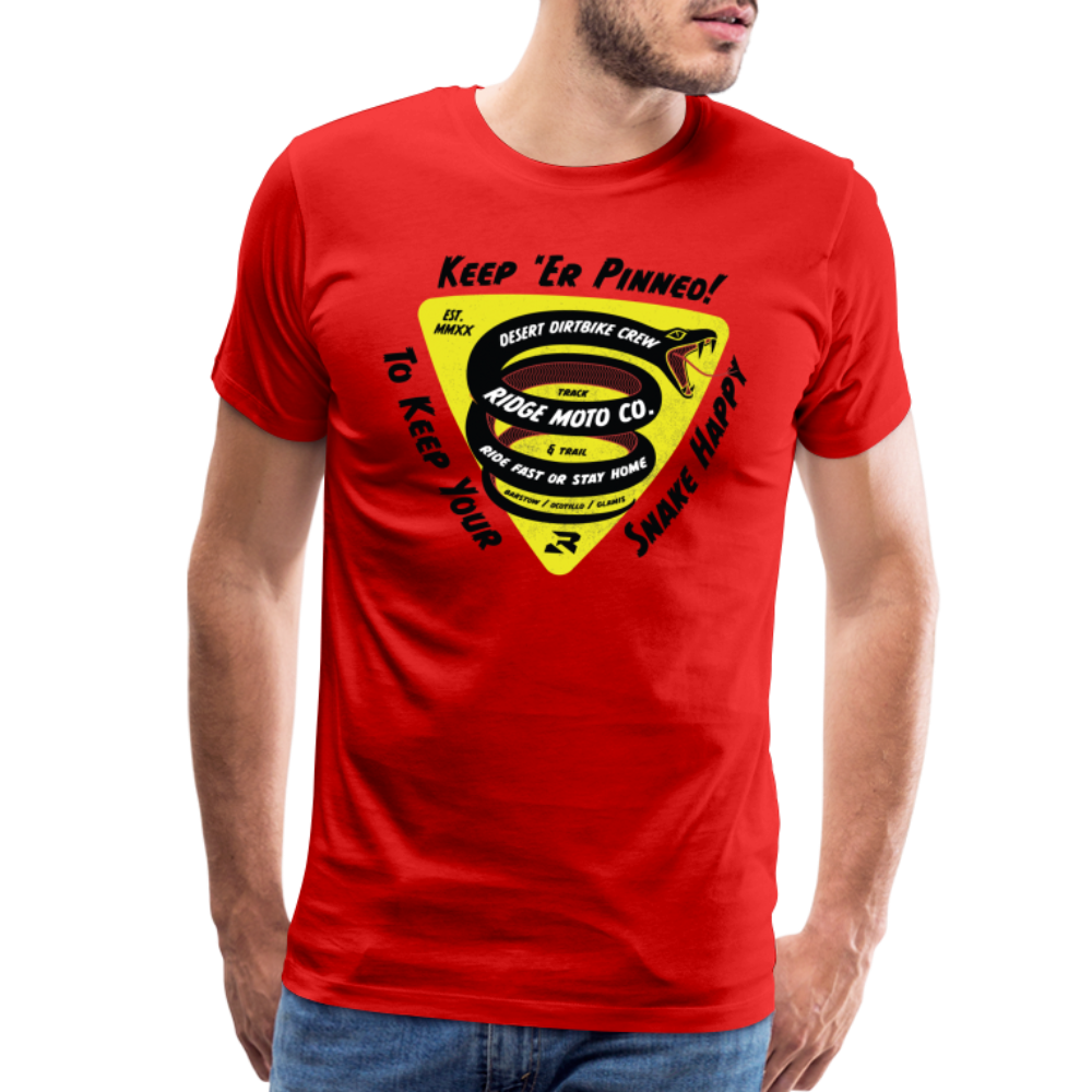 "Keep 'Er Pinned" T-Shirt - Light - red