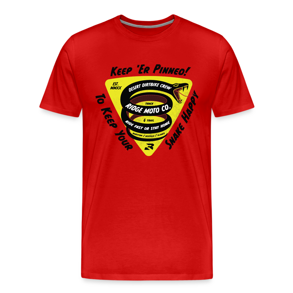 "Keep 'Er Pinned" T-Shirt - Light - red