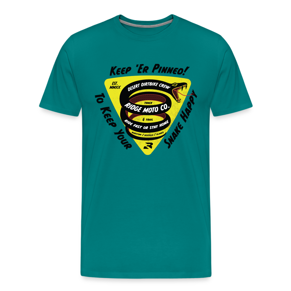 "Keep 'Er Pinned" T-Shirt - Light - teal