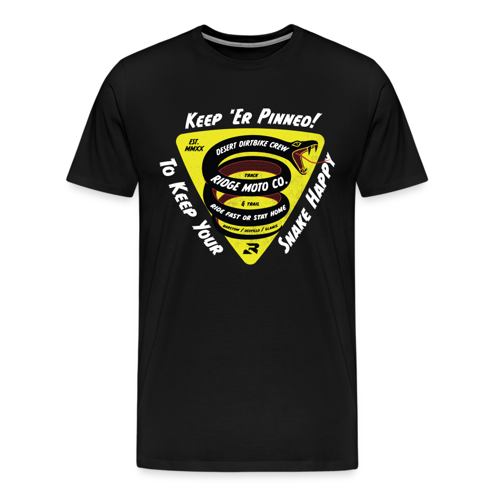 "Keep 'Er Pinned" T-Shirt - Dark - black