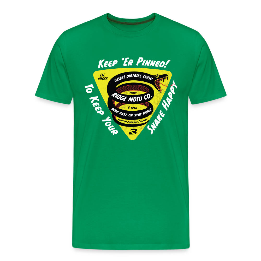 "Keep 'Er Pinned" T-Shirt - Dark - kelly green