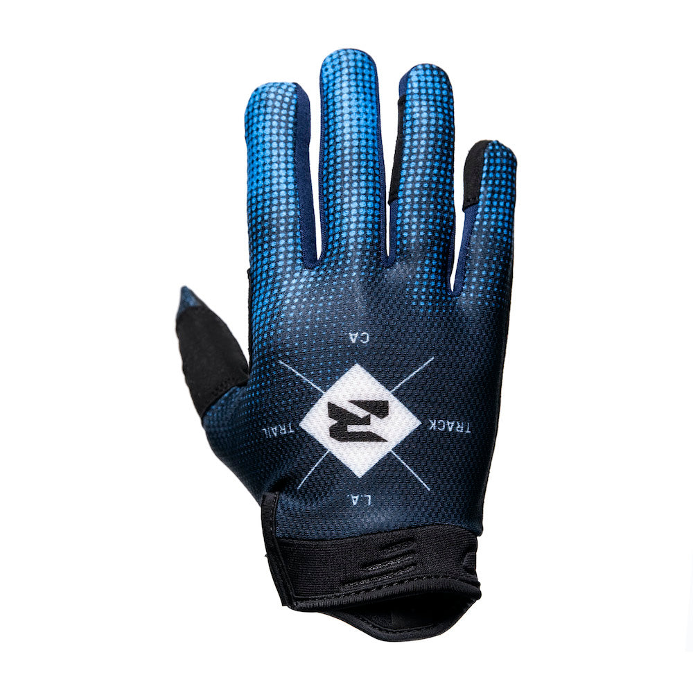 "R" Diamond Gloves (NAVY) - Ridge Moto