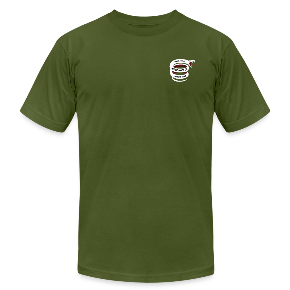 "Keep 'Er Pinned" T-Shirt: Dark - olive