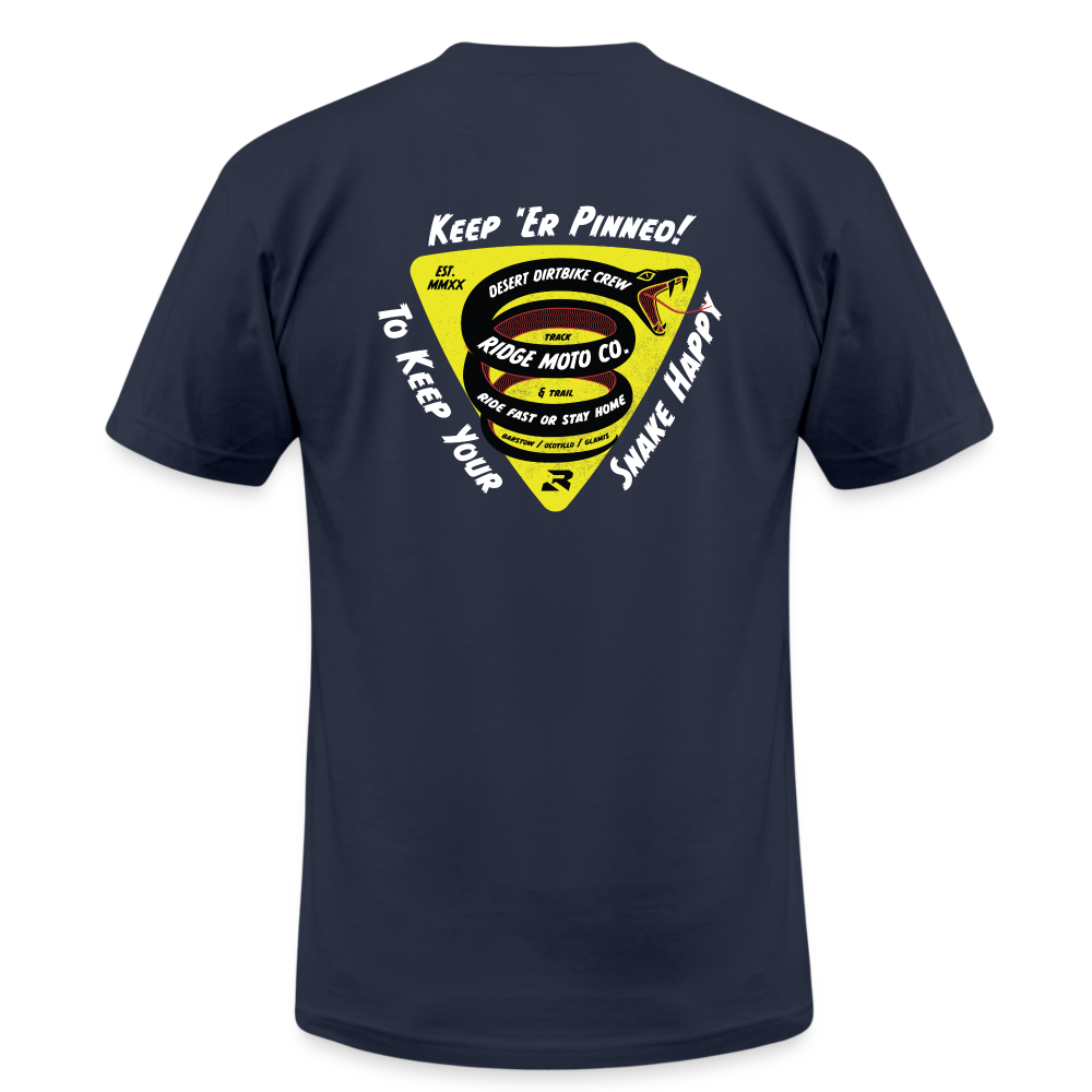 "Keep 'Er Pinned" T-Shirt: Dark - navy